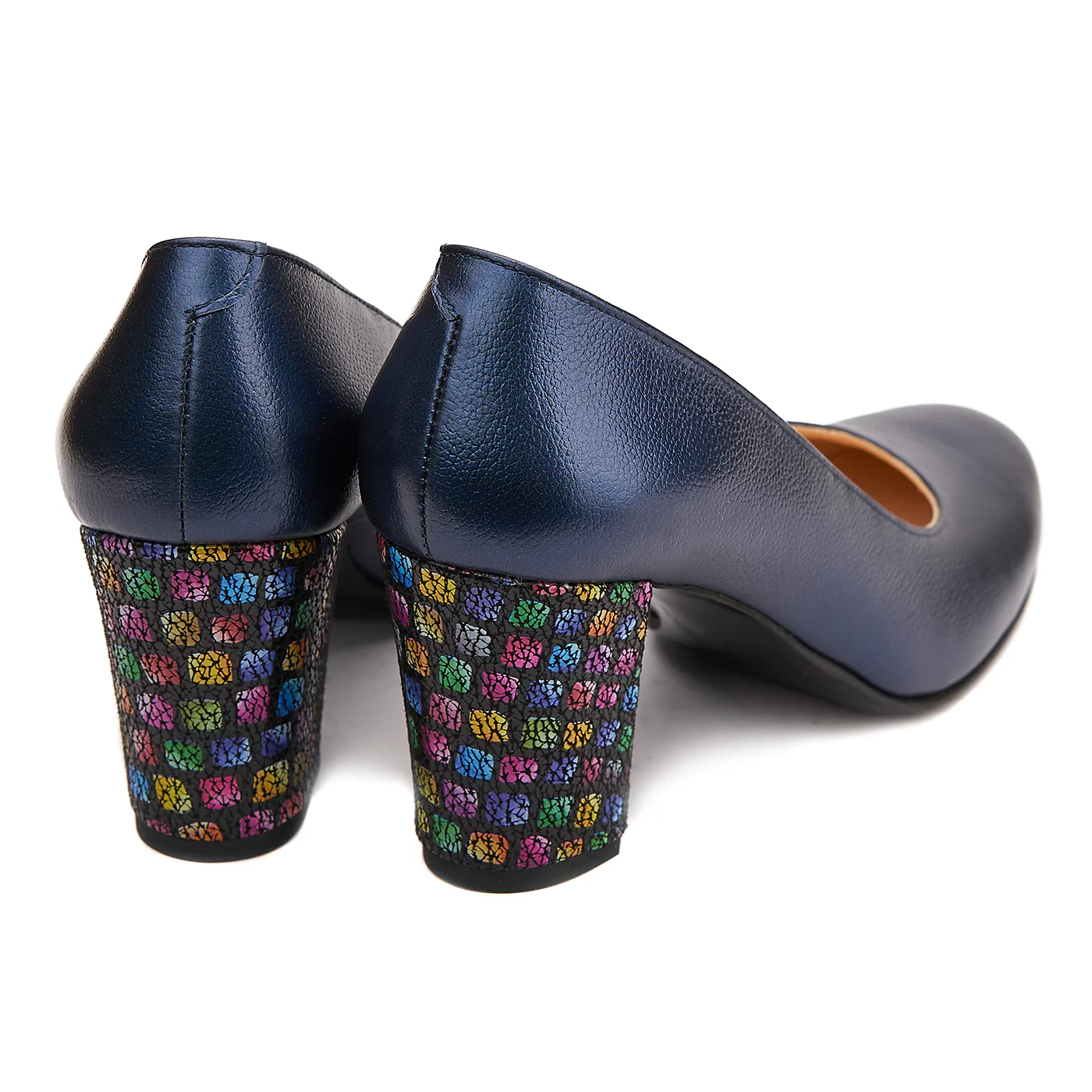 Pantofi dama eleganti din piele naturala bleumarin 4091 - Image 4