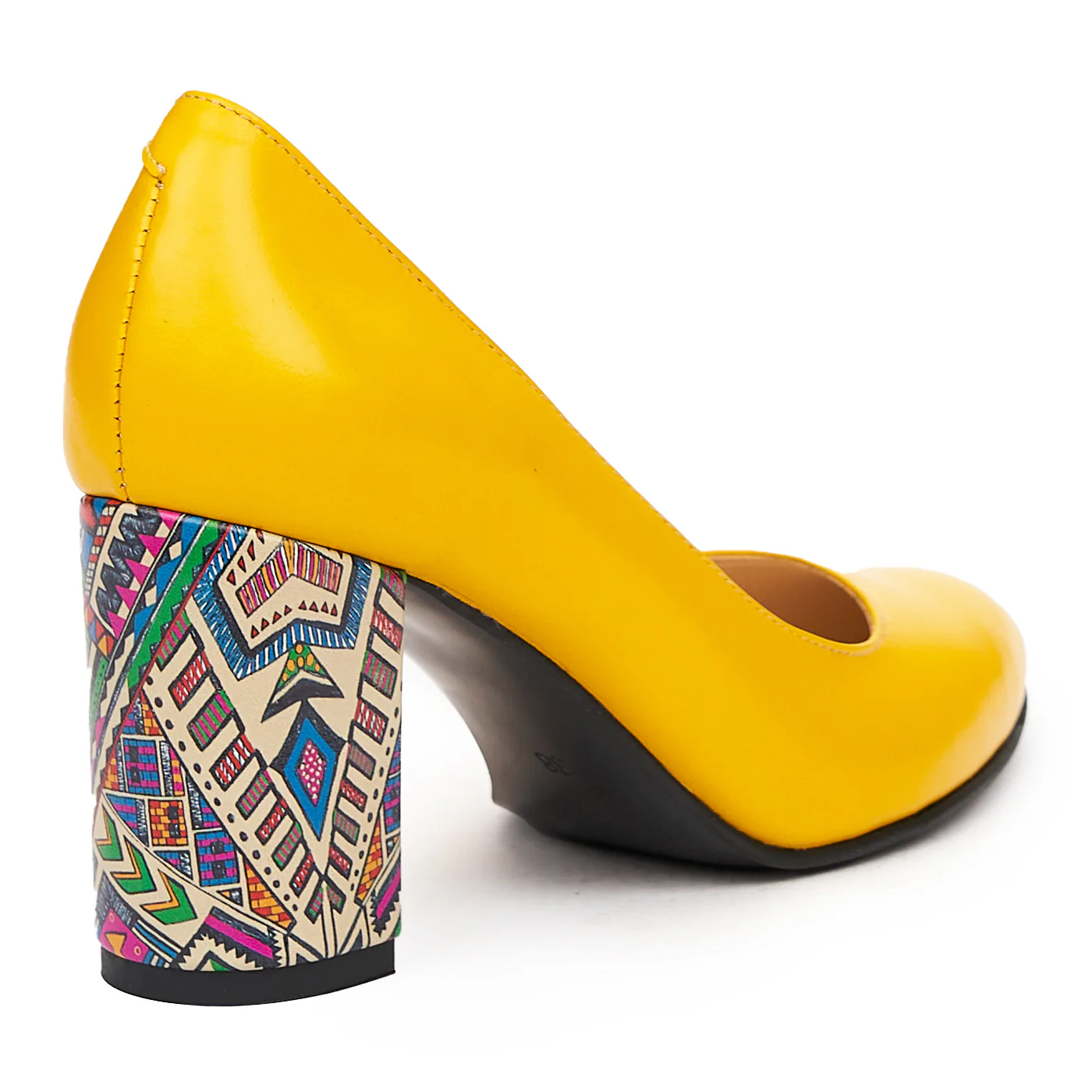 Pantofi dama eleganti din piele naturala galbena 9392 - Image 2