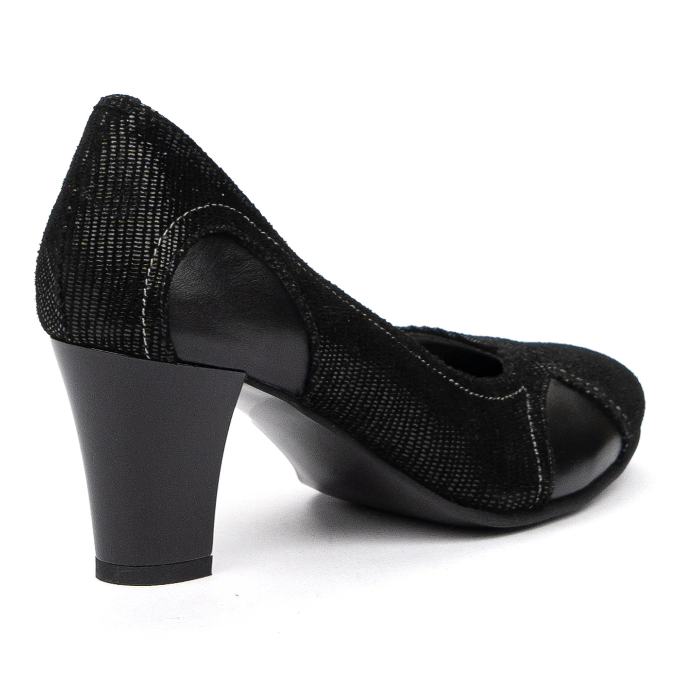 Pantofi dama eleganti din piele naturala neagra 9516 - Image 2