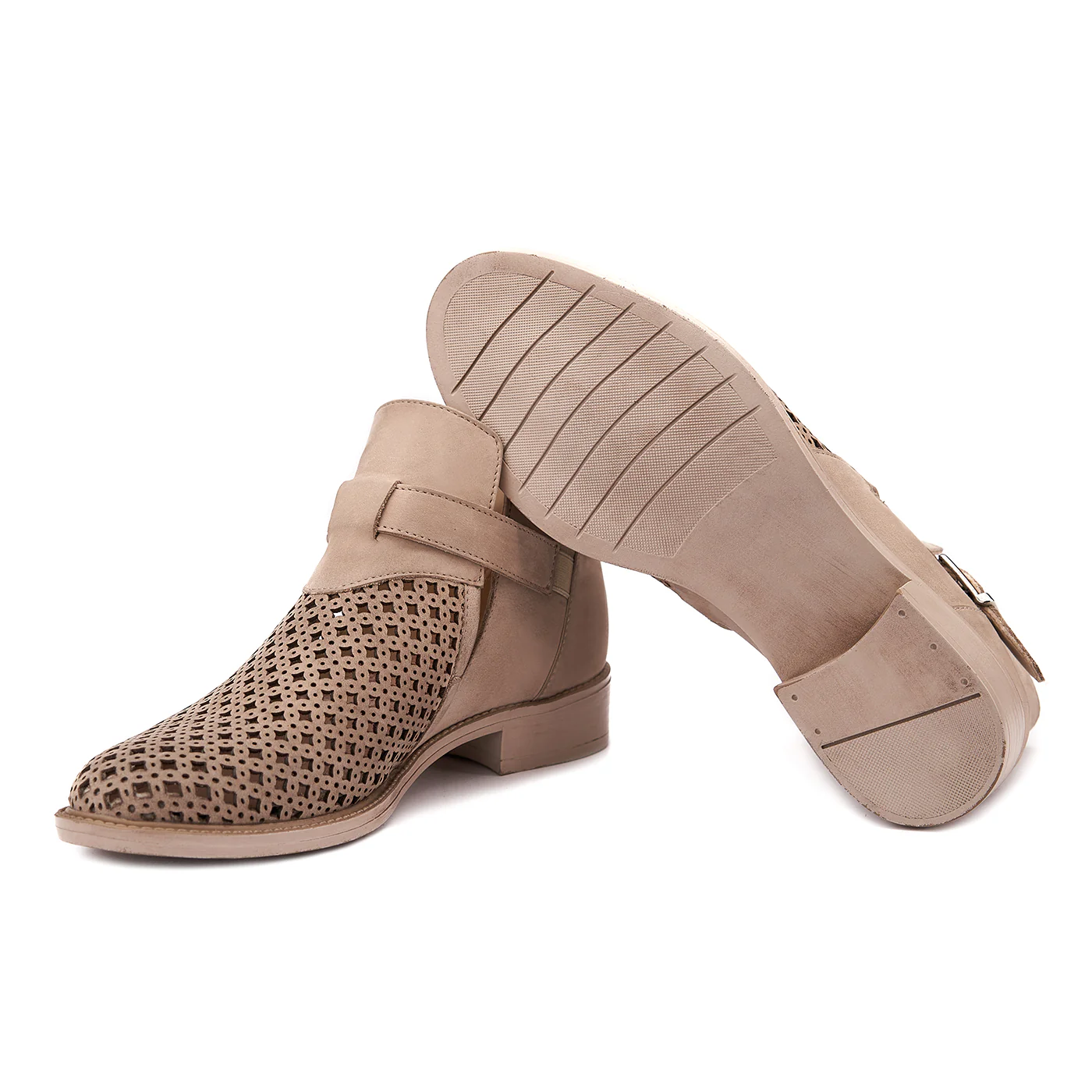 Pantofi Dama Piele Bej Talpa 2.5 Cm 1417 - Image 3