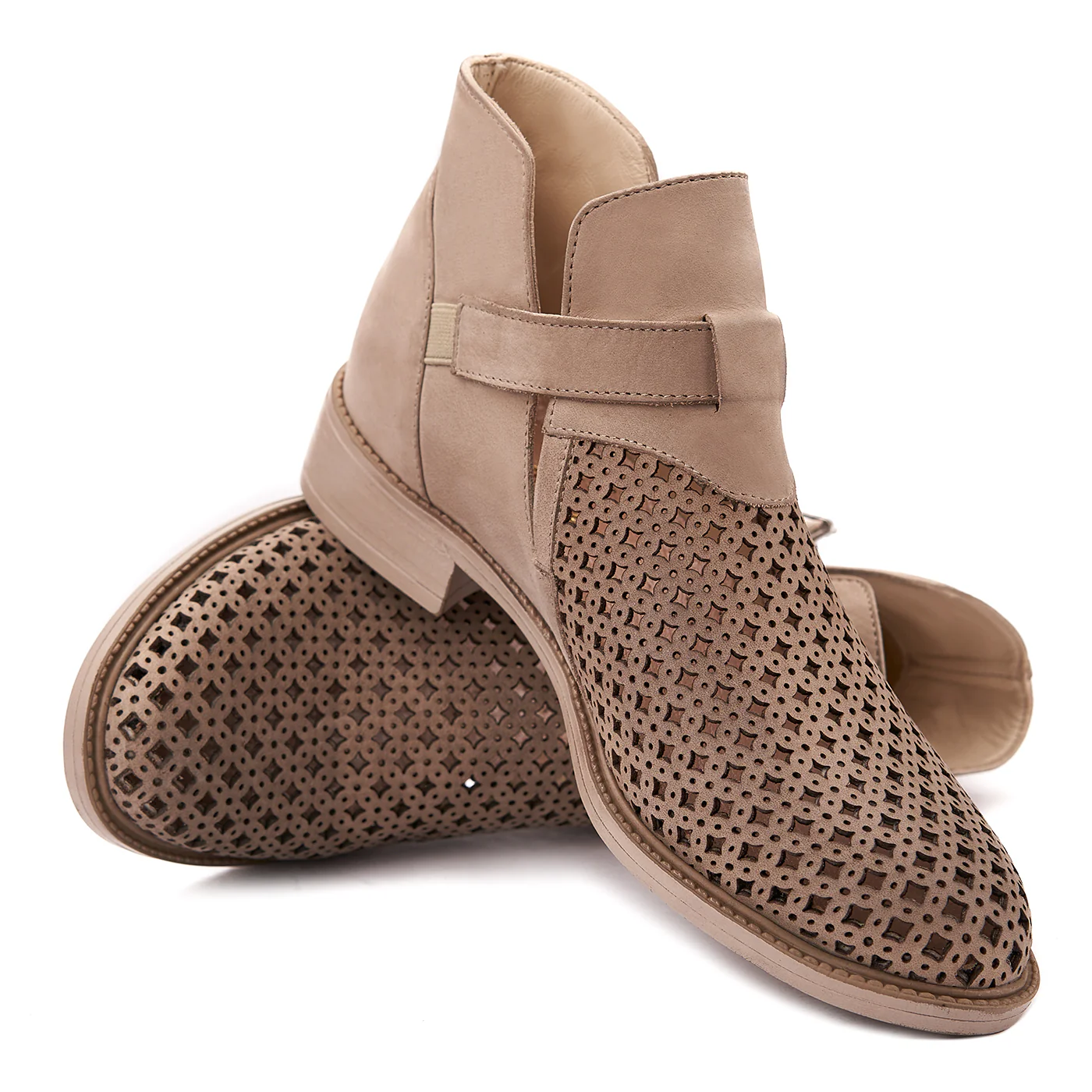 Pantofi Dama Piele Bej Talpa 2.5 Cm 1417 - Image 4