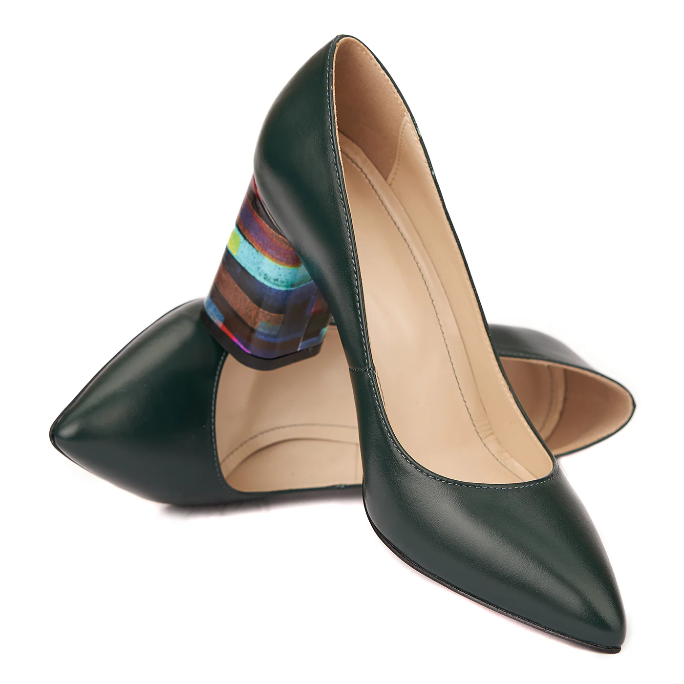 Pantofi Dama Piele cu Toc Gros 7 Cm 4437 - Image 4