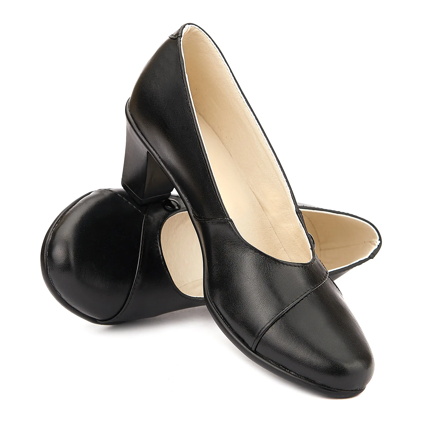 Pantofi dama piele cu toc patrat 1338 - Image 4