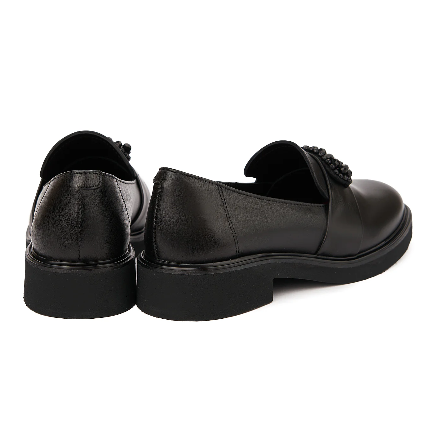 Pantofi Dama Din Piele Naturala Neagra Fara Siret  1755 - Image 2