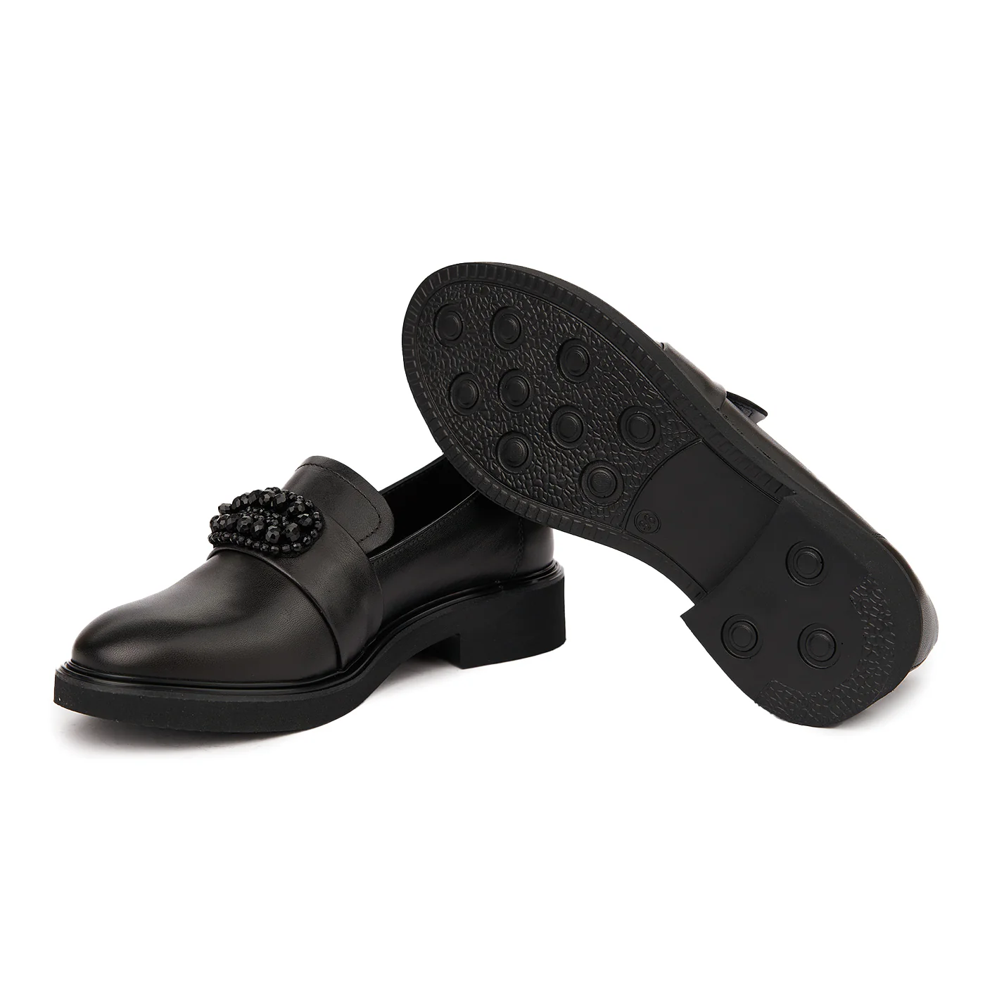 Pantofi Dama Din Piele Naturala Neagra Fara Siret  1755 - Image 3