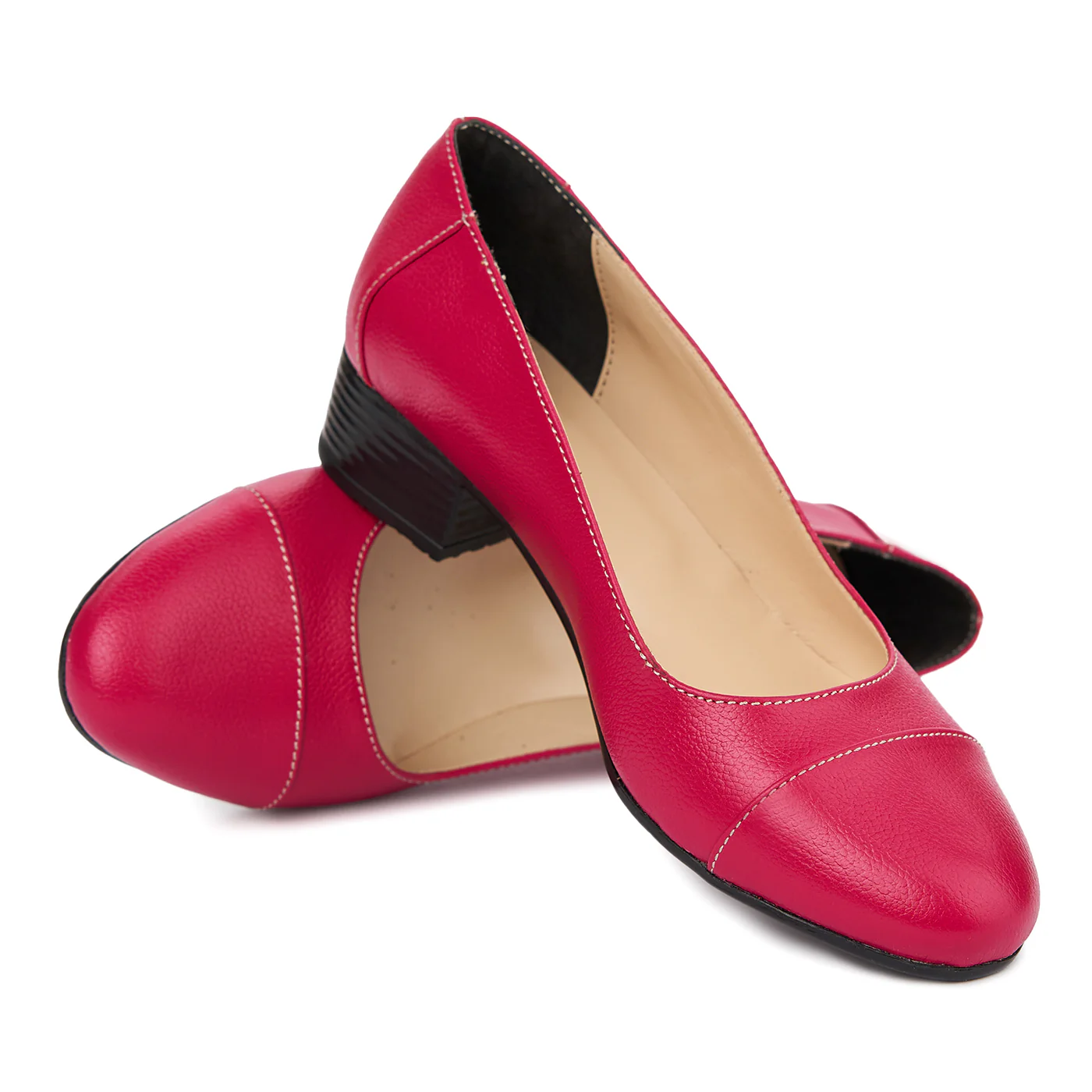 Pantofi dama piele naturala cu toc mic 4907 - Image 4