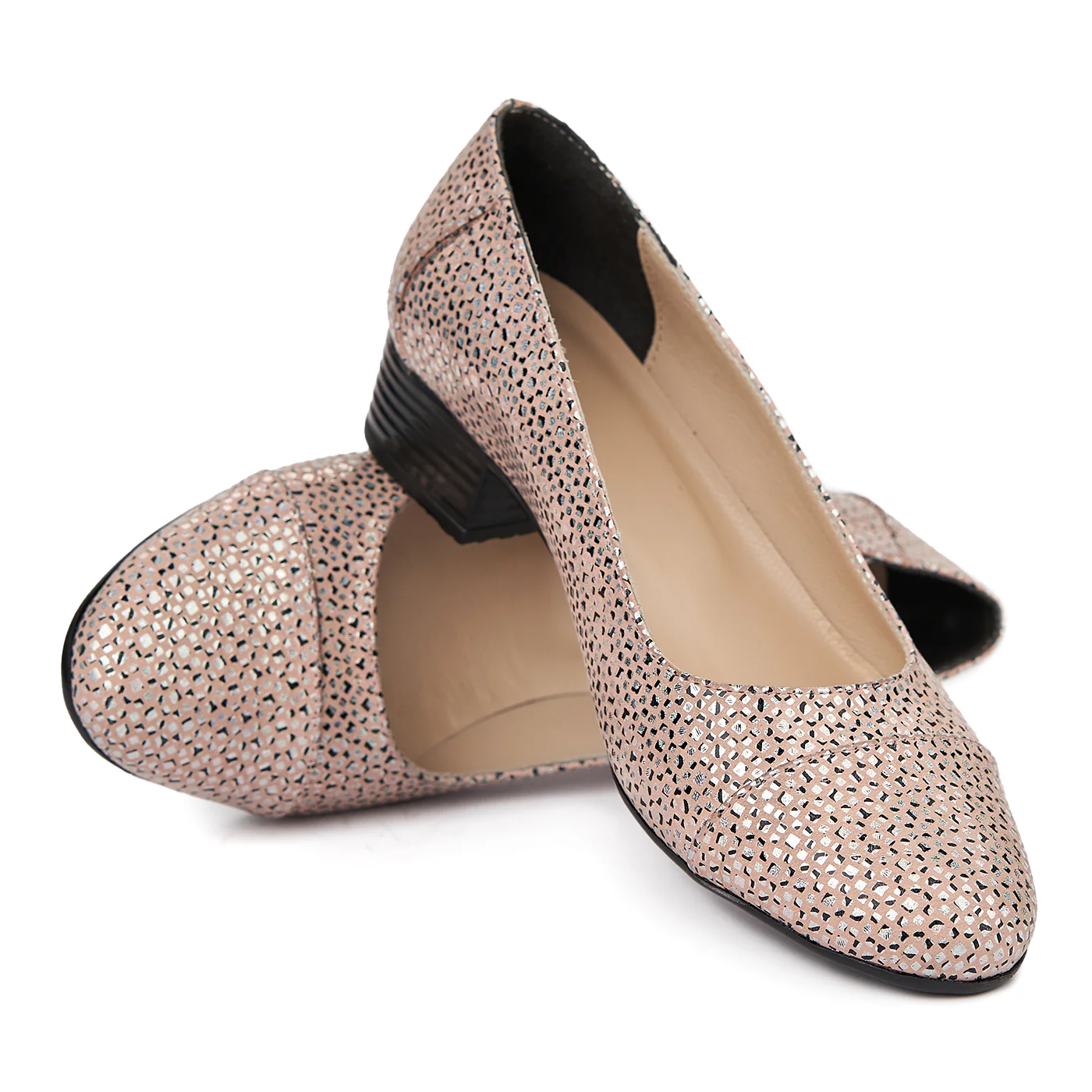 Pantofi dama piele naturala cu toc mic 4909 - Image 2