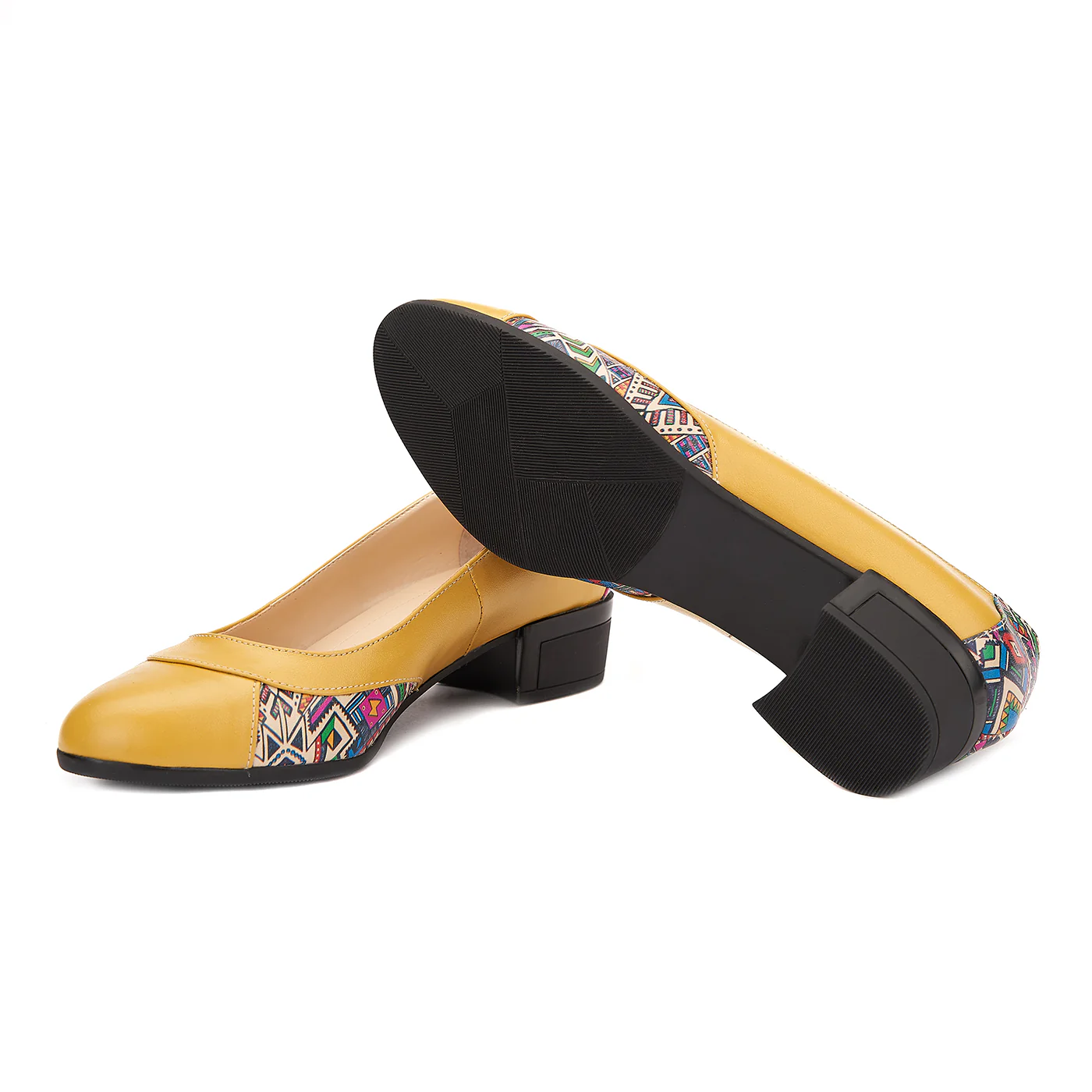 Pantofi dama piele naturala galbena 1504 - Image 3