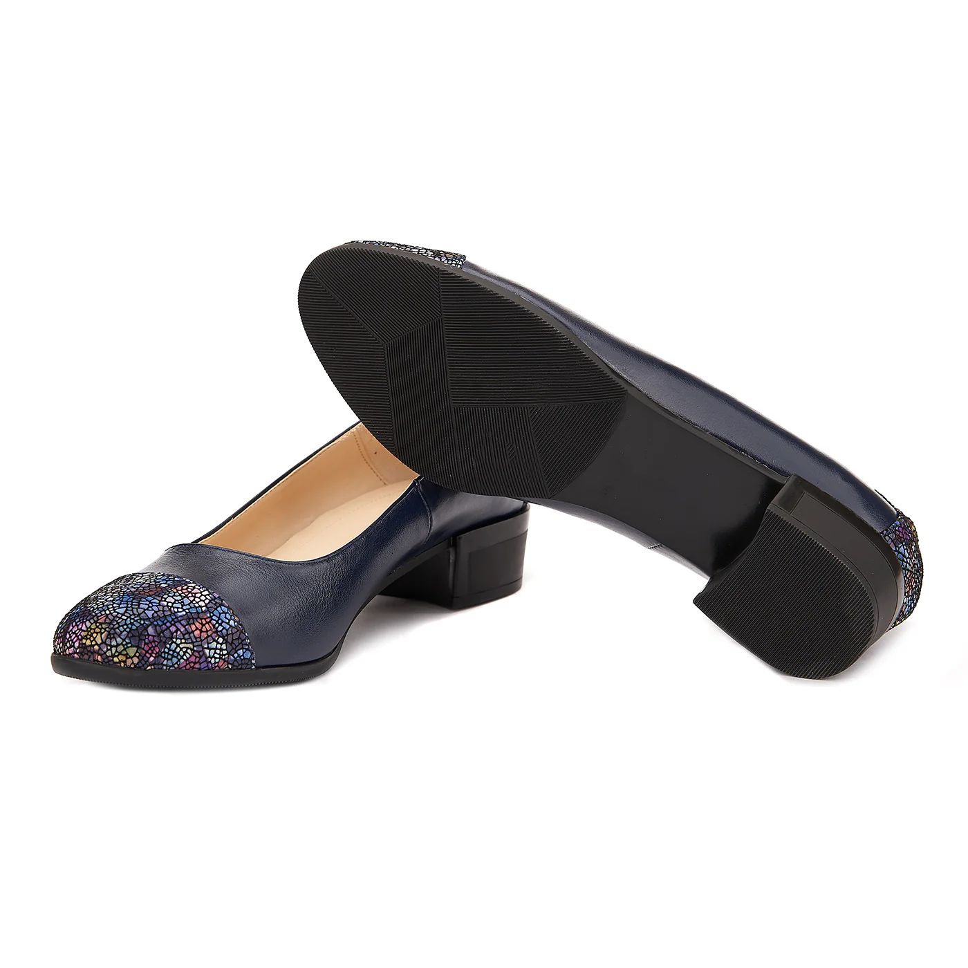Pantofi dama piele naturala navy 1502 - Image 3
