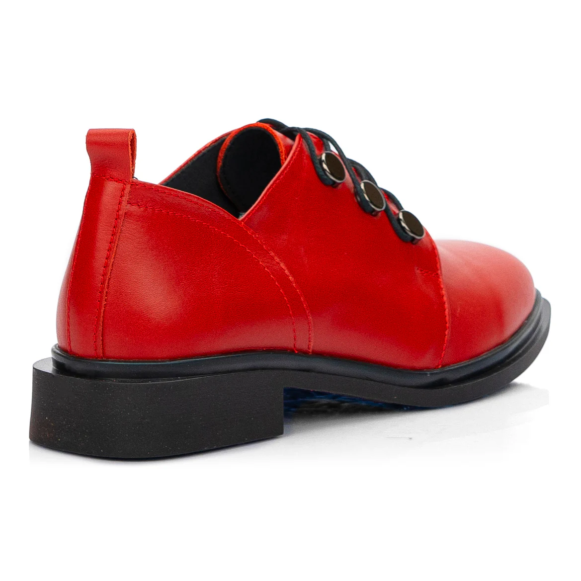 Pantofi Dama Piele Rosii Casual cu Toc 2.5 Cm 8500 - Image 2