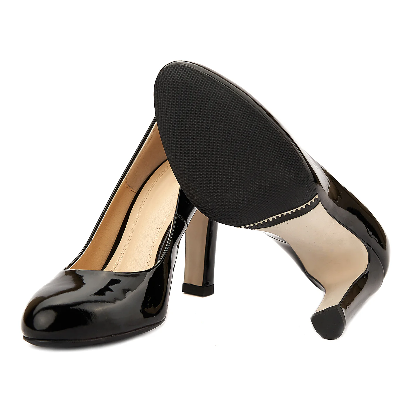 Pantofi dama stiletto din piele neagra 4062 - Image 3