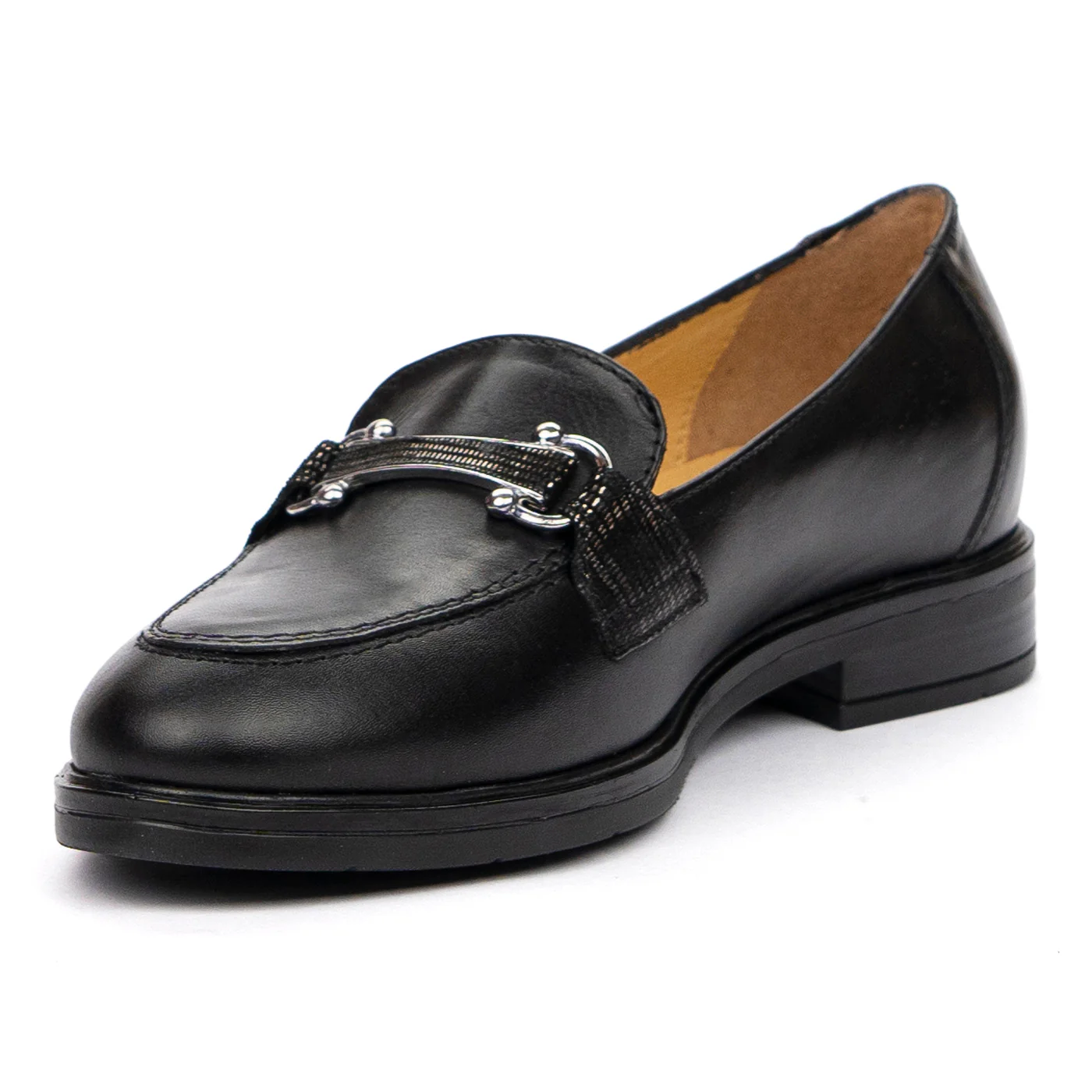 Pantofi Dama Toc 2.5 Cm din Piele Naturala Neagra 8537 - Image 4