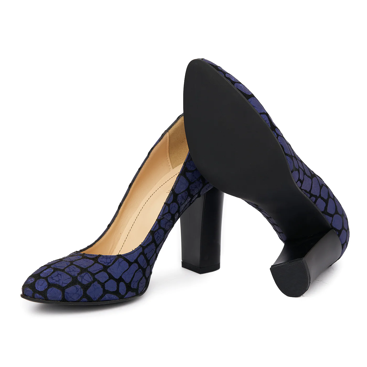 Pantofi dama toc gros din piele naturala  4758 - Image 3