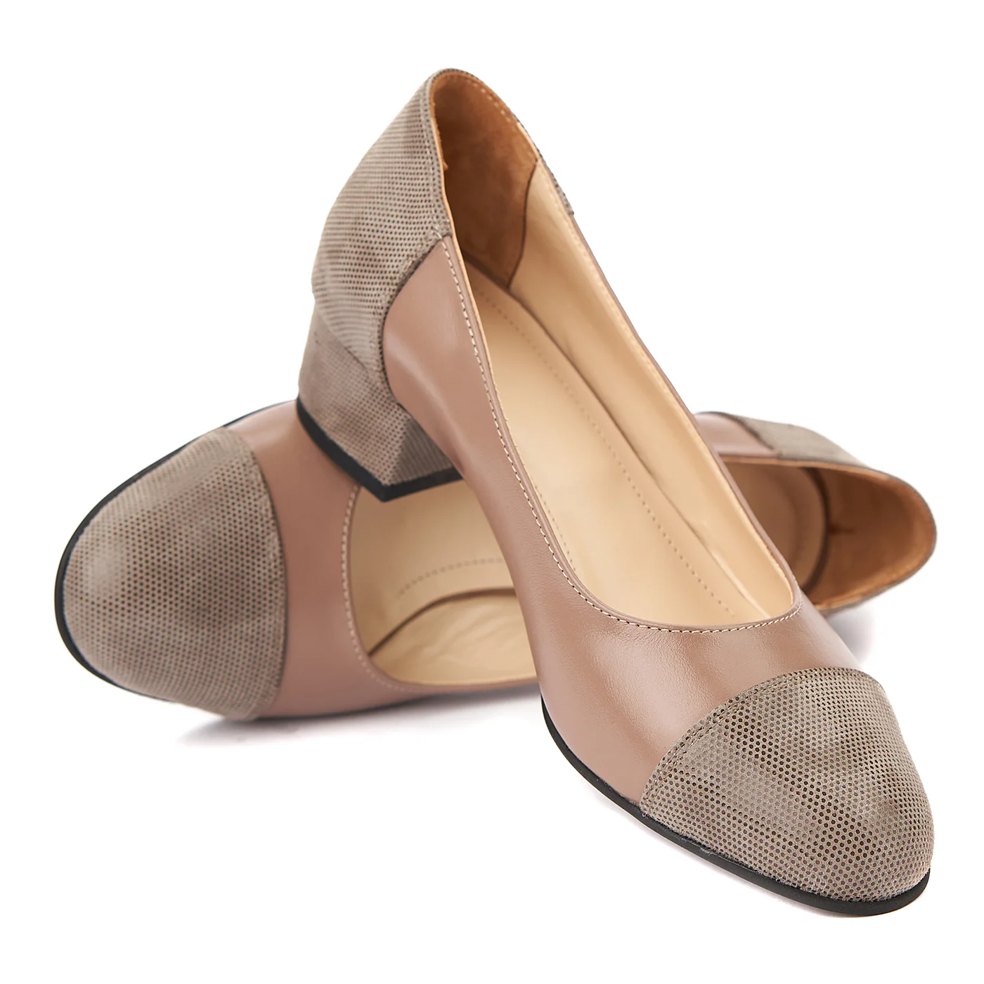 Pantofi dama toc mic din piele naturala 4380 - Image 4
