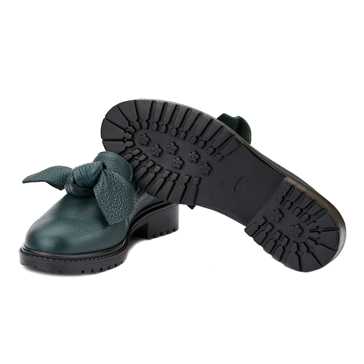 Pantofi Dama Verzi Casual din Piele Naturala 1381 - Image 3
