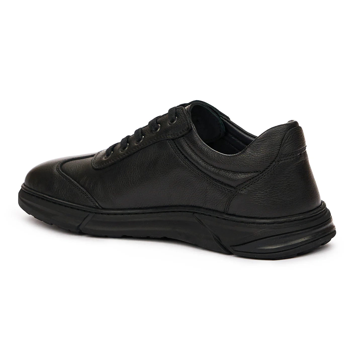 Pantofi de Barbati Casual din Piele Naturala Neagra 7175 - Image 3