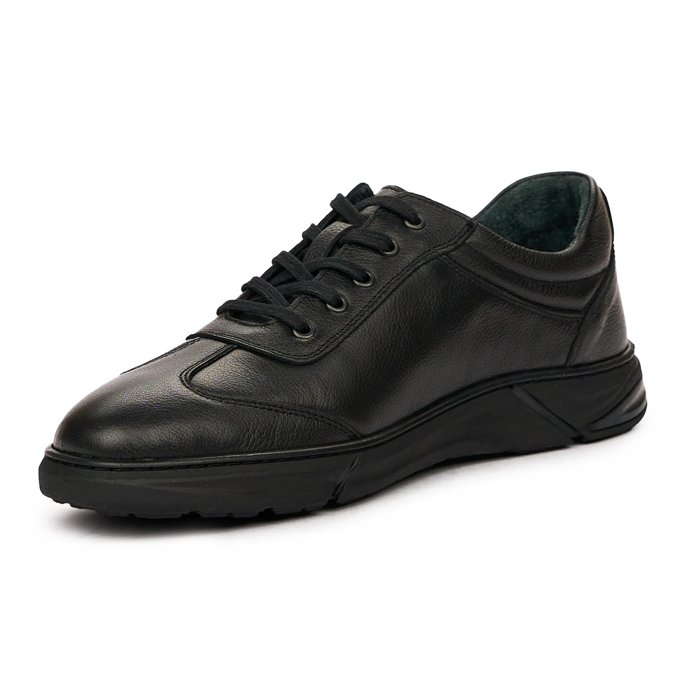Pantofi de Barbati Casual din Piele Naturala Neagra 7175 - Image 4