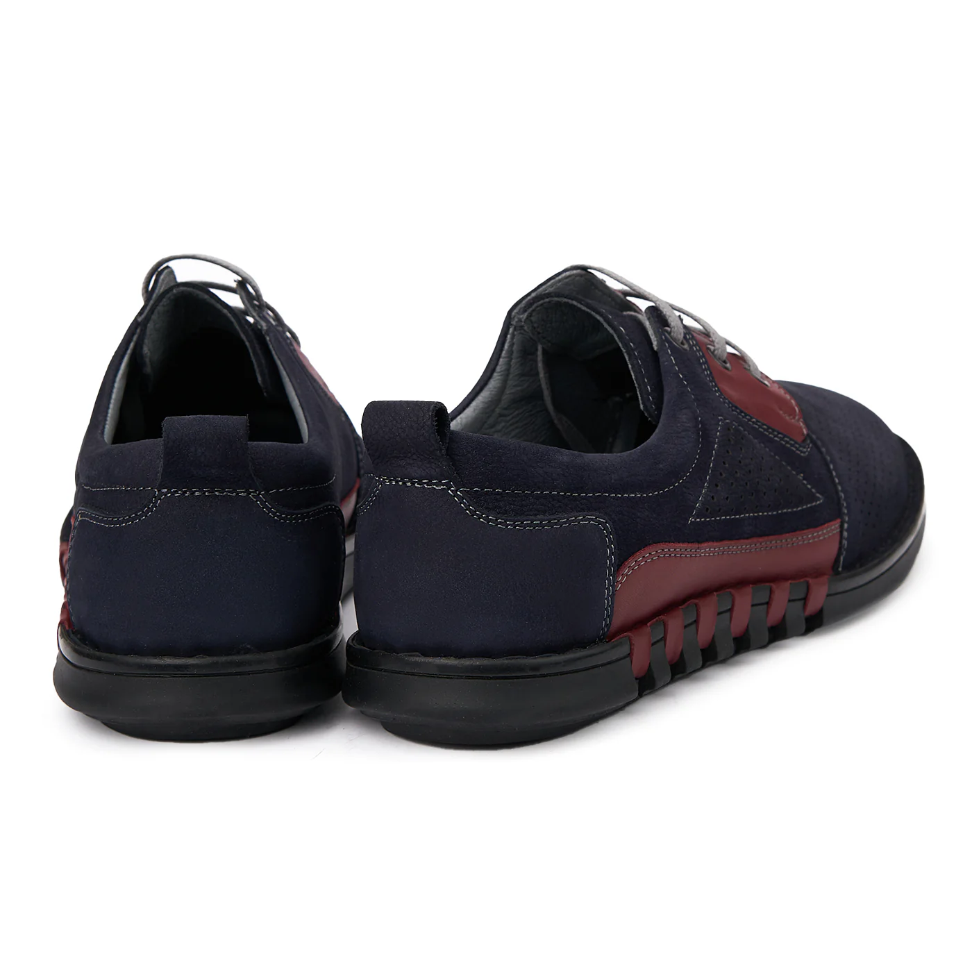 Pantofi de Piele Intoarsa Naturala Perforata Casual Barbati 7056 - Image 2