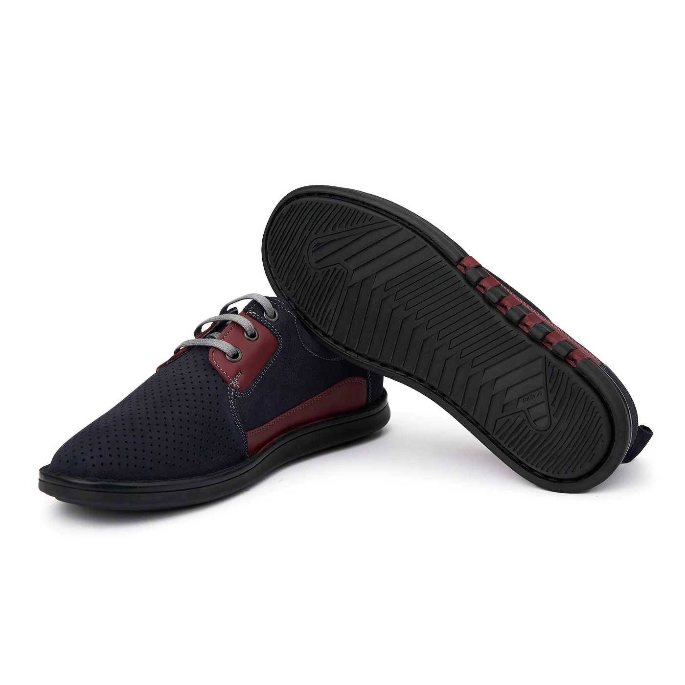 Pantofi de Piele Intoarsa Naturala Perforata Casual Barbati 7056 - Image 3