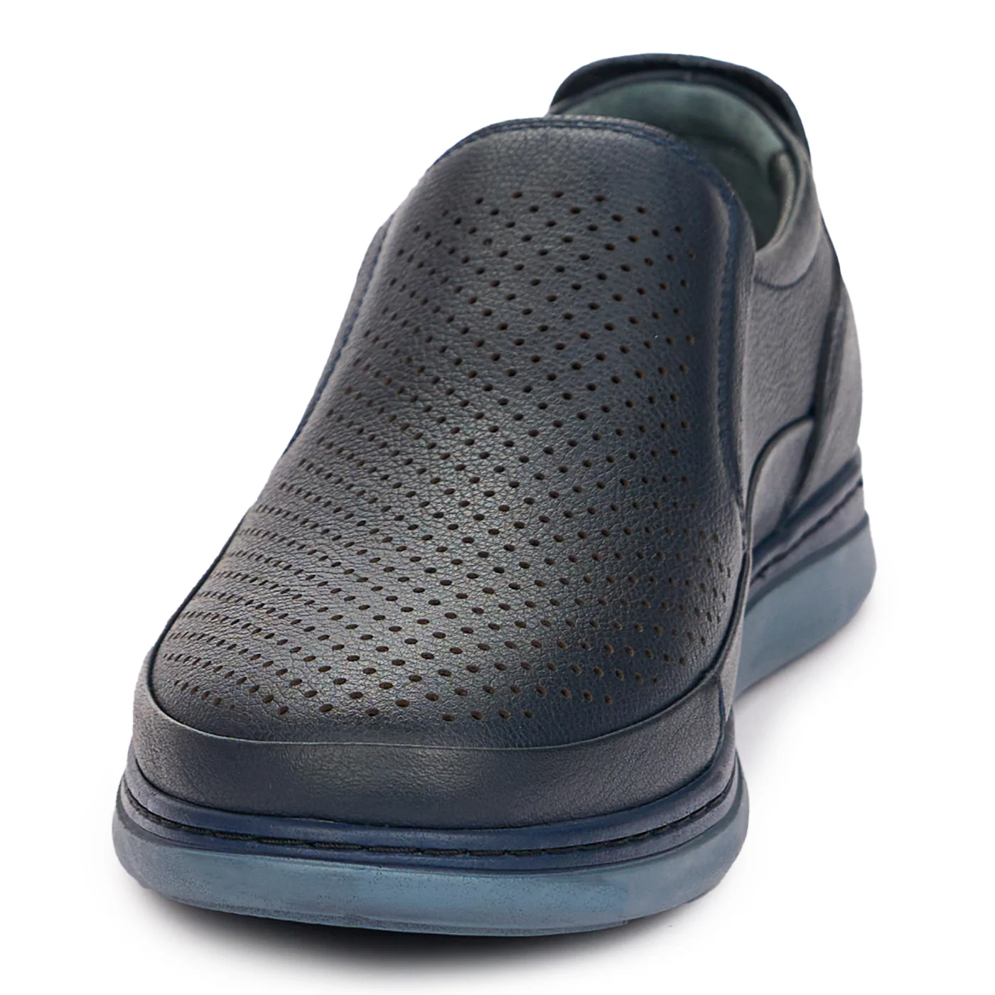 Pantofi de Piele Naturala Barbati Casual Bleumarin 7317 - Image 4