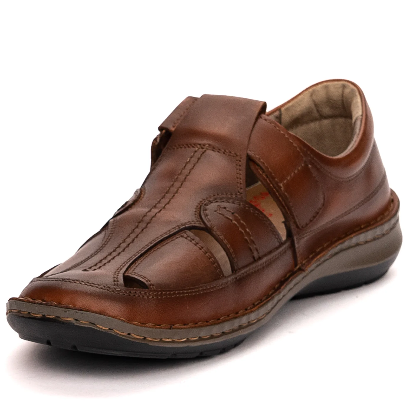 Pantofi de vara barbati din piele naturala maro 7512 - Image 3