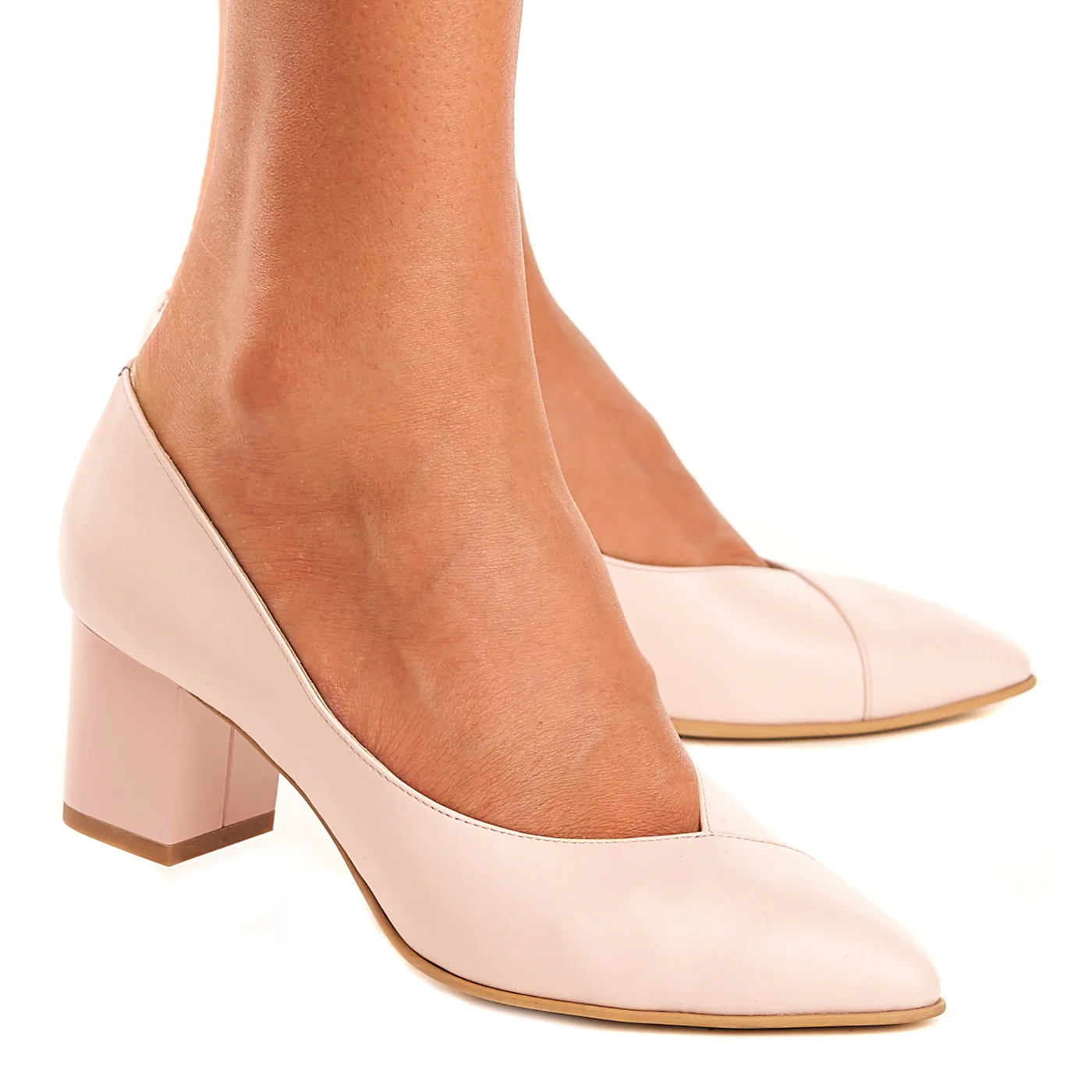 Pantofi din Piele Naturala Cream 4034 - Image 5