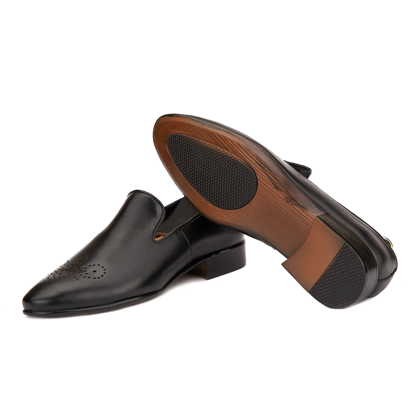 Pantofi din piele naturala neagra 0190 - Image 3