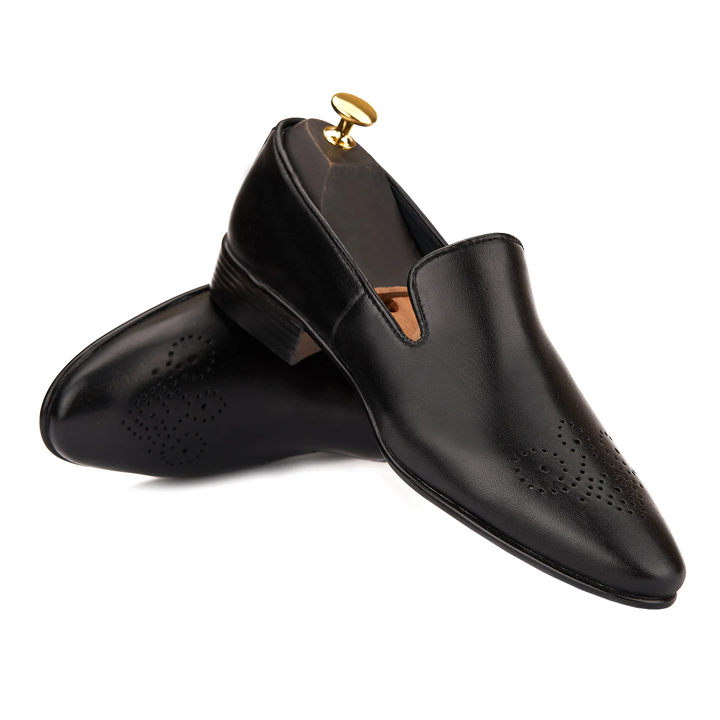 Pantofi din piele naturala neagra 0190 - Image 4
