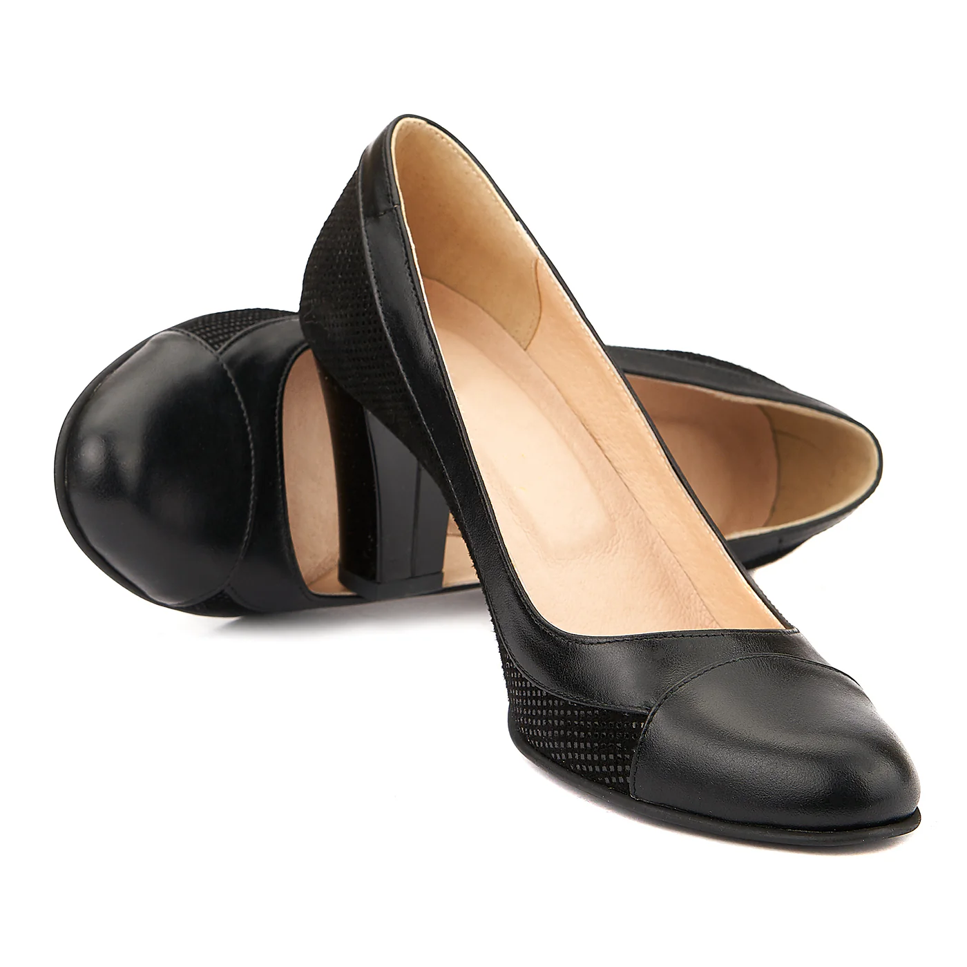 Pantofi din Piele Naturala Neagra 4041 - Image 4
