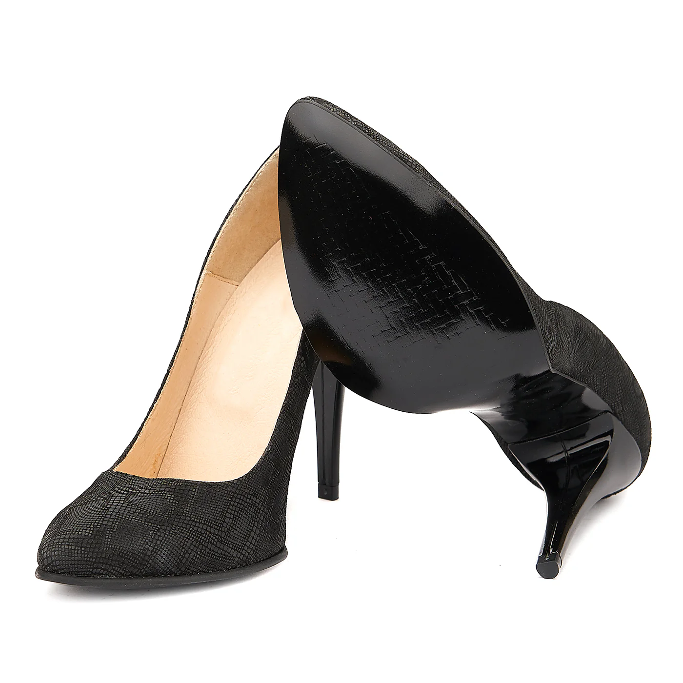 Pantofi din Piele Naturala Neagra 4015 - Image 3