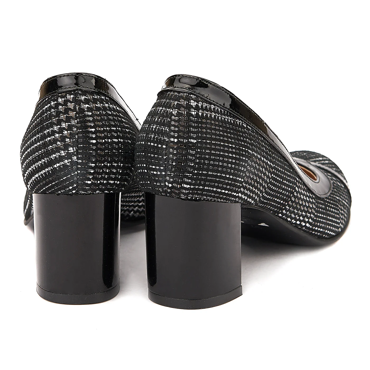Pantofi din Piele Naturala Neagra cu Model 4016 - Image 2