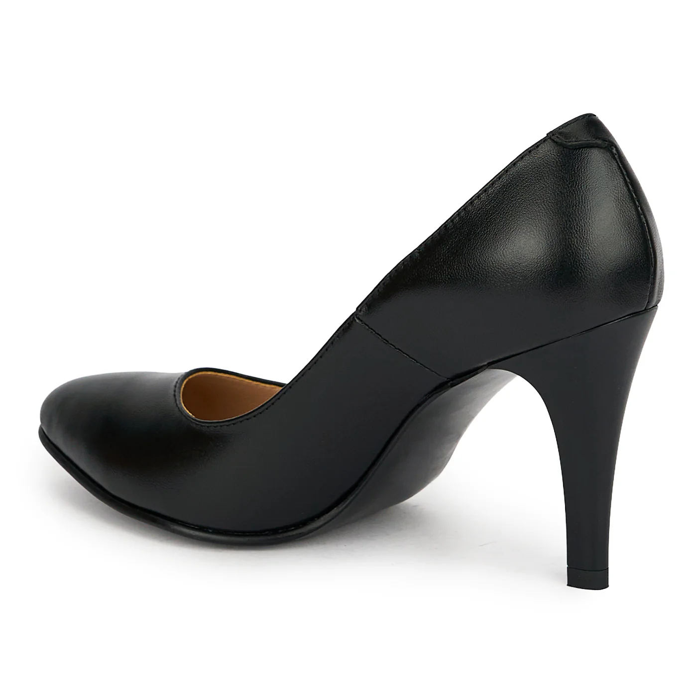 Pantofi din piele naturala neagra cu toc subtire 9 cm 19355 - Image 2