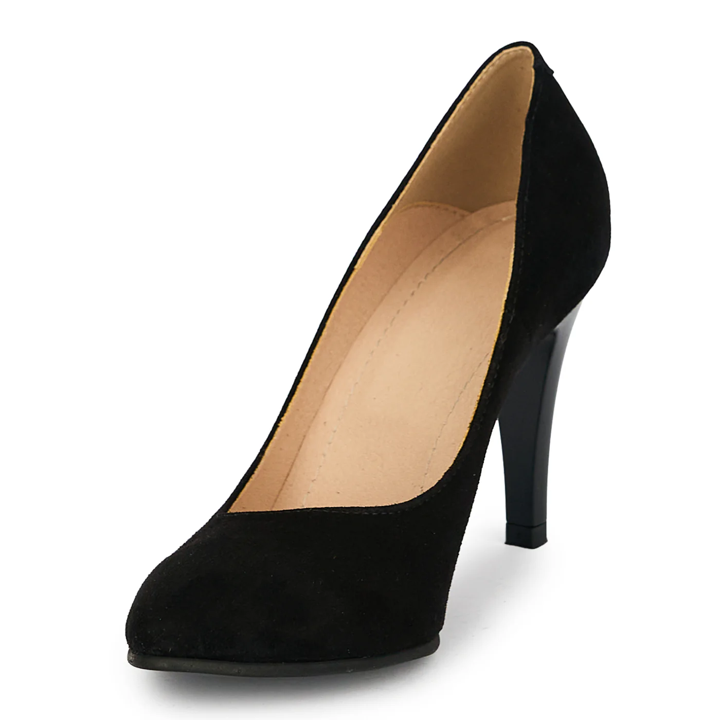 Pantofi din piele naturala neagra cu toc subtire 9 cm 19356 - Image 3
