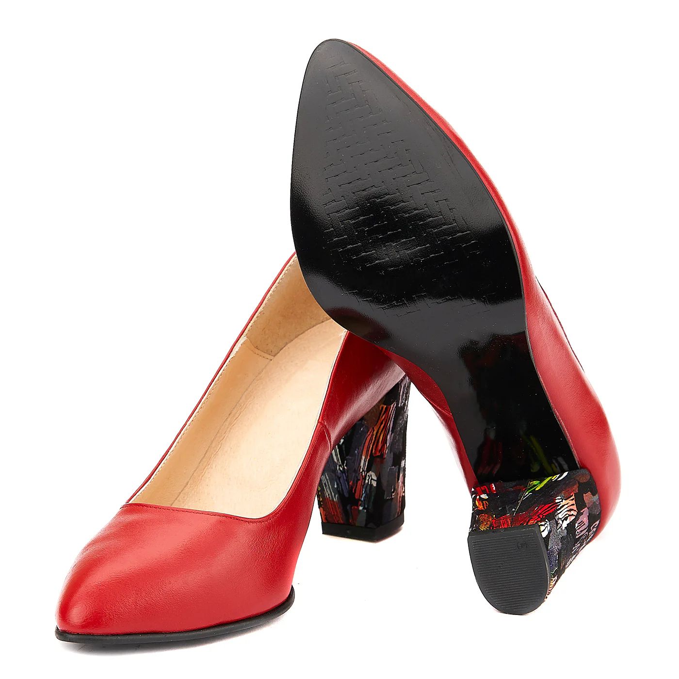 Pantofi din Piele Naturala Rosie 4014 - Image 3