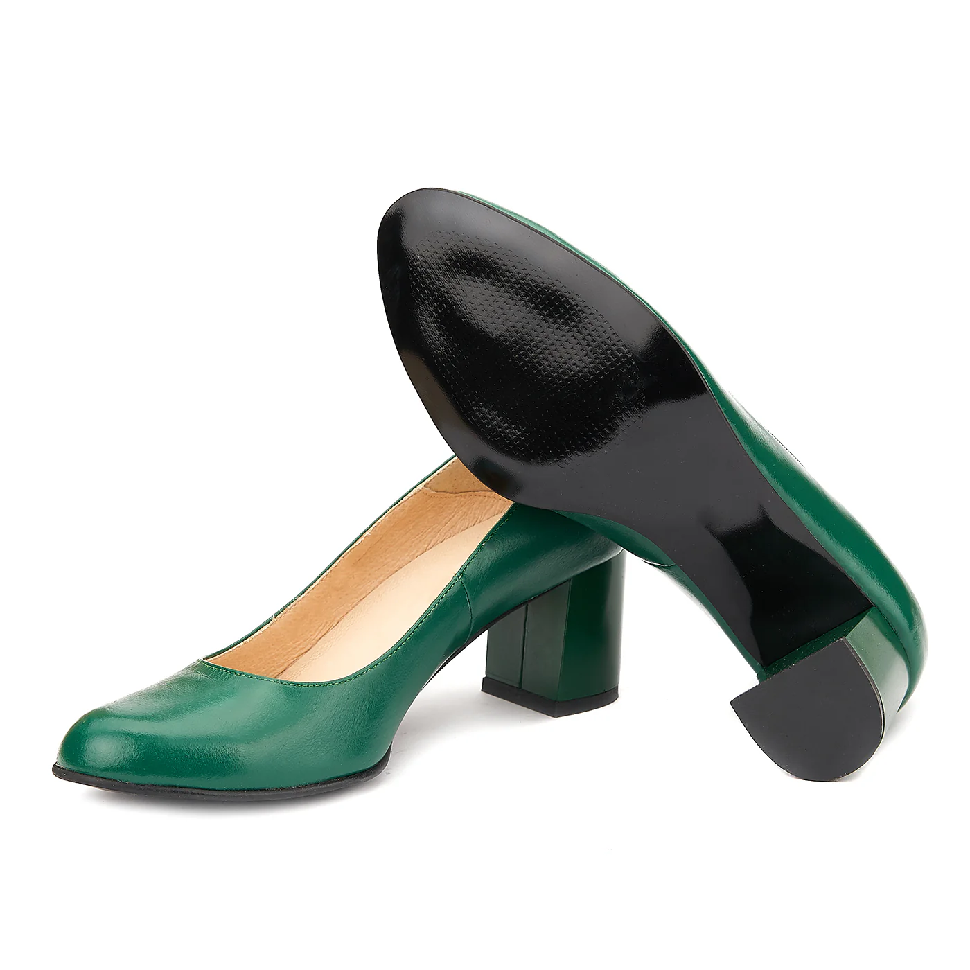 Pantofi din Piele Naturala Verde 4030 - Image 3