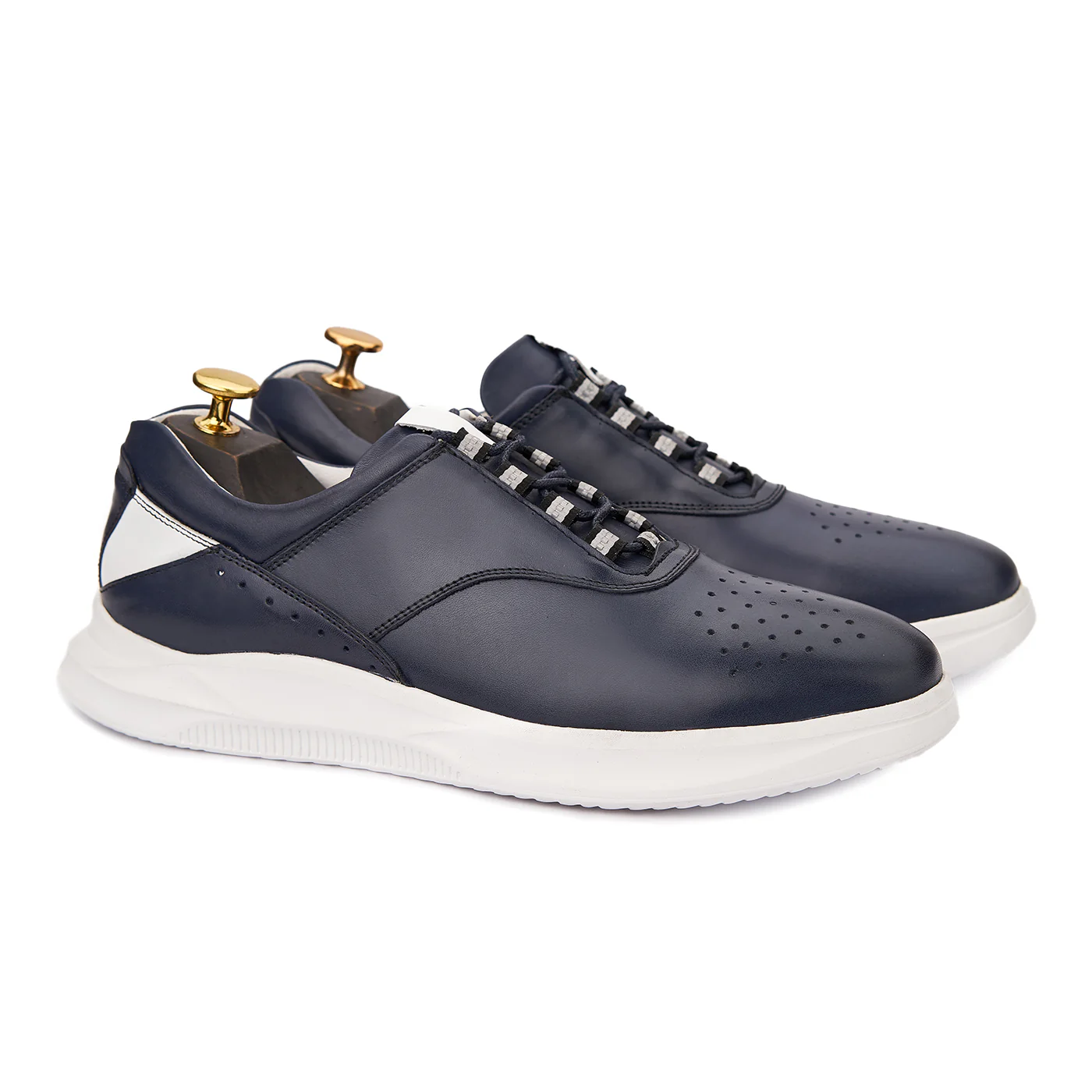 Pantofi din Piele pentru Barbati Bleumarin Casual 1020