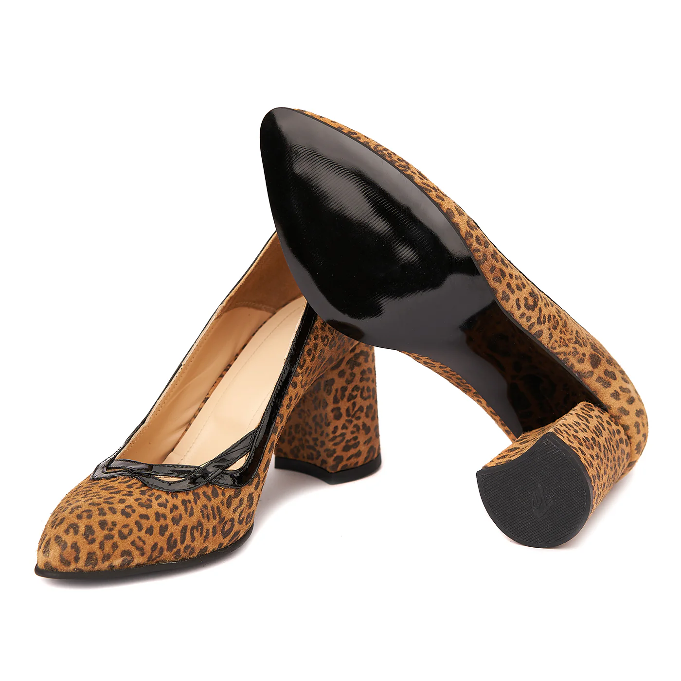 Pantofi Eleganti cu Toc Mic si Gros 8 Cm din Piele Naturala 4260 - Image 3
