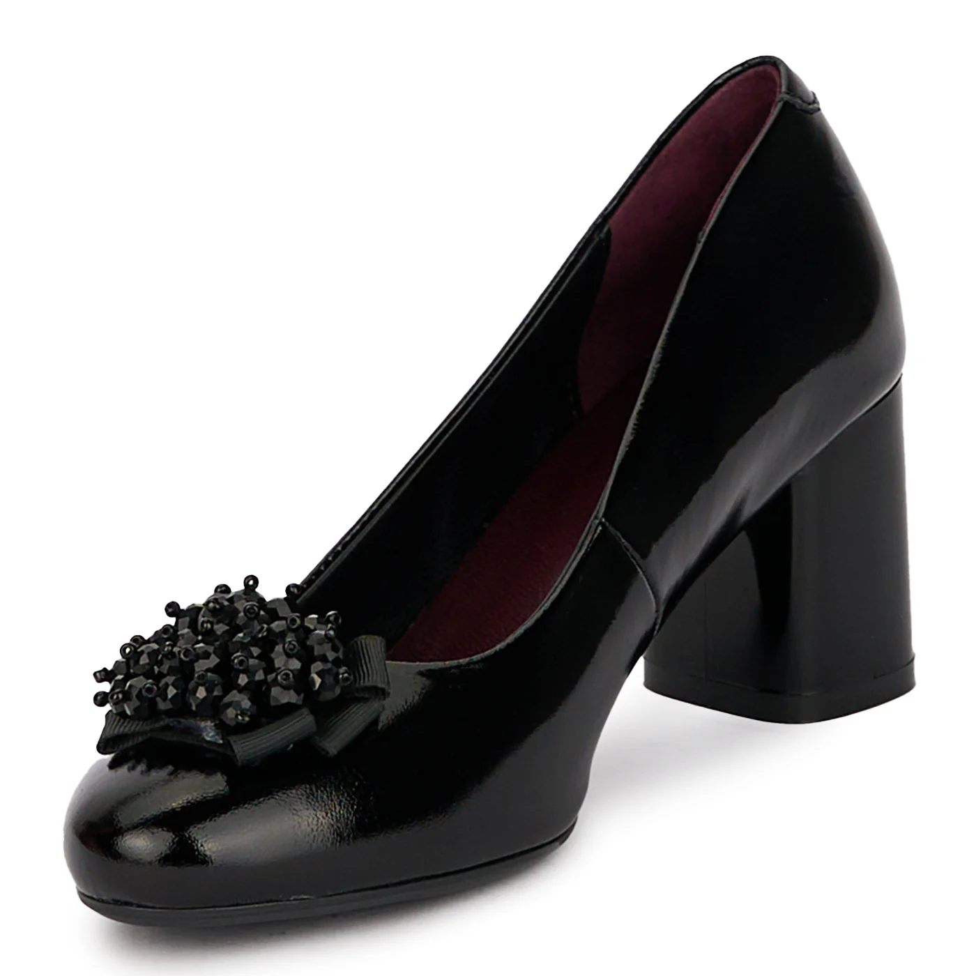 Pantofi eleganti dama din piele naturala neagra 18018 - Image 3