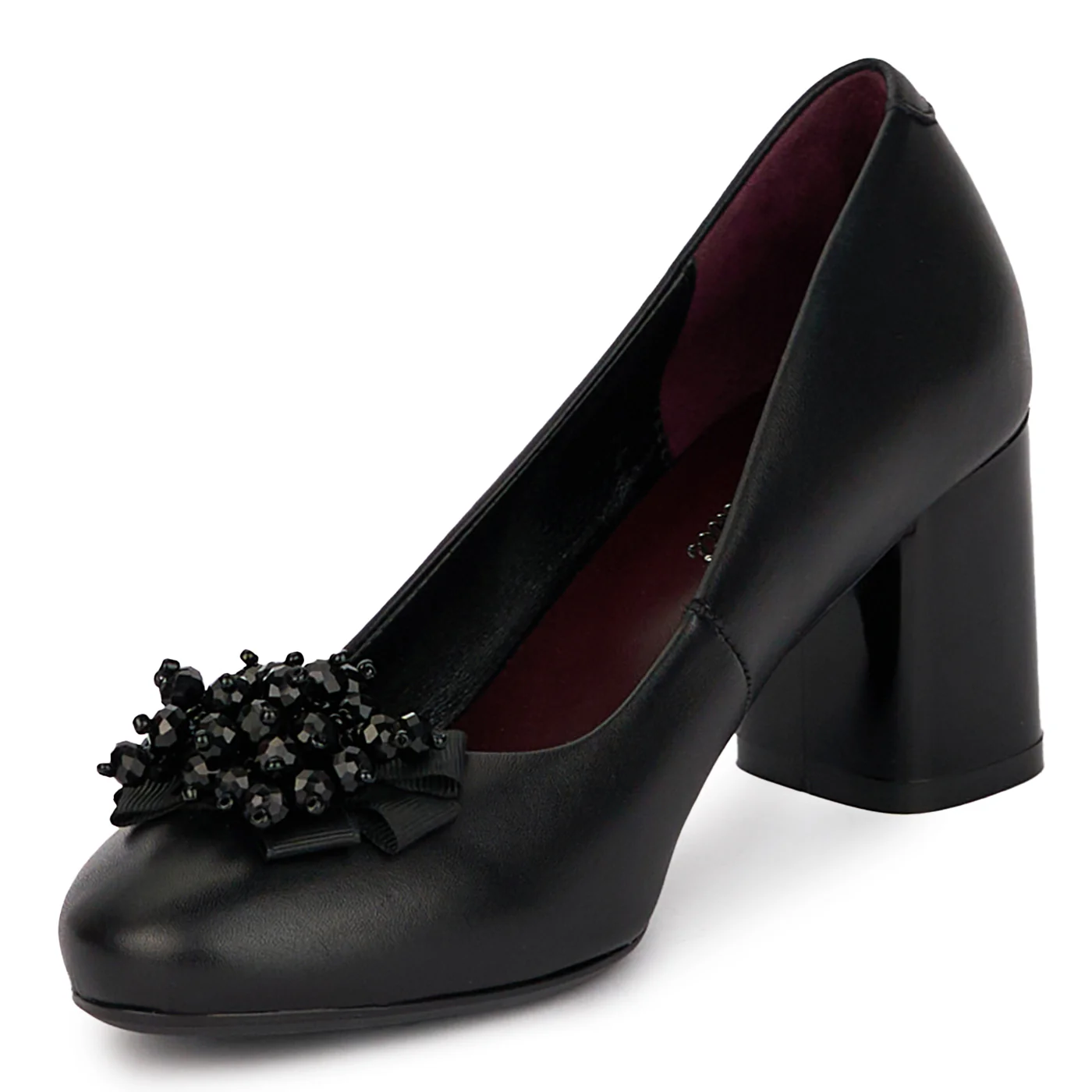 Pantofi eleganti dama din piele naturala neagra 18019 - Image 3