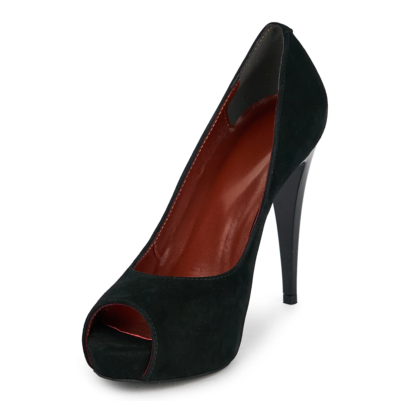 Pantofi eleganti dama din piele naturala neagra cu toc subtire 11.5 cm 19481 - Image 3