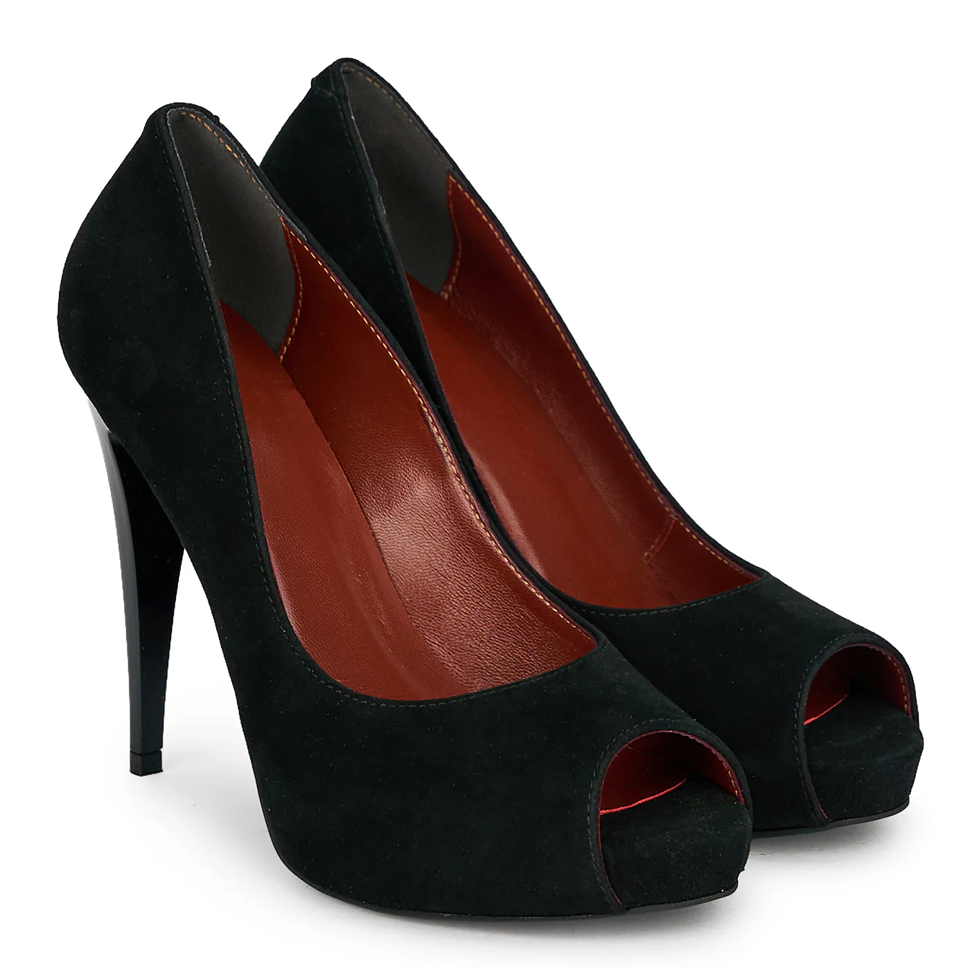 Pantofi eleganti dama din piele naturala neagra cu toc subtire 11.5 cm 19481 - Image 4