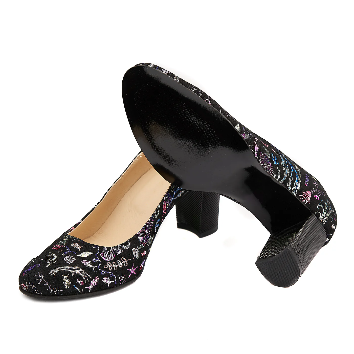 Pantofi eleganti din piele naturala neagra cu model 4086 - Image 3