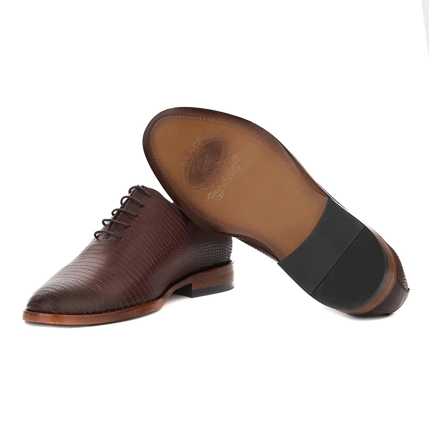 Pantofi Eleganti Piele Laserata Bordo 822 - Image 3