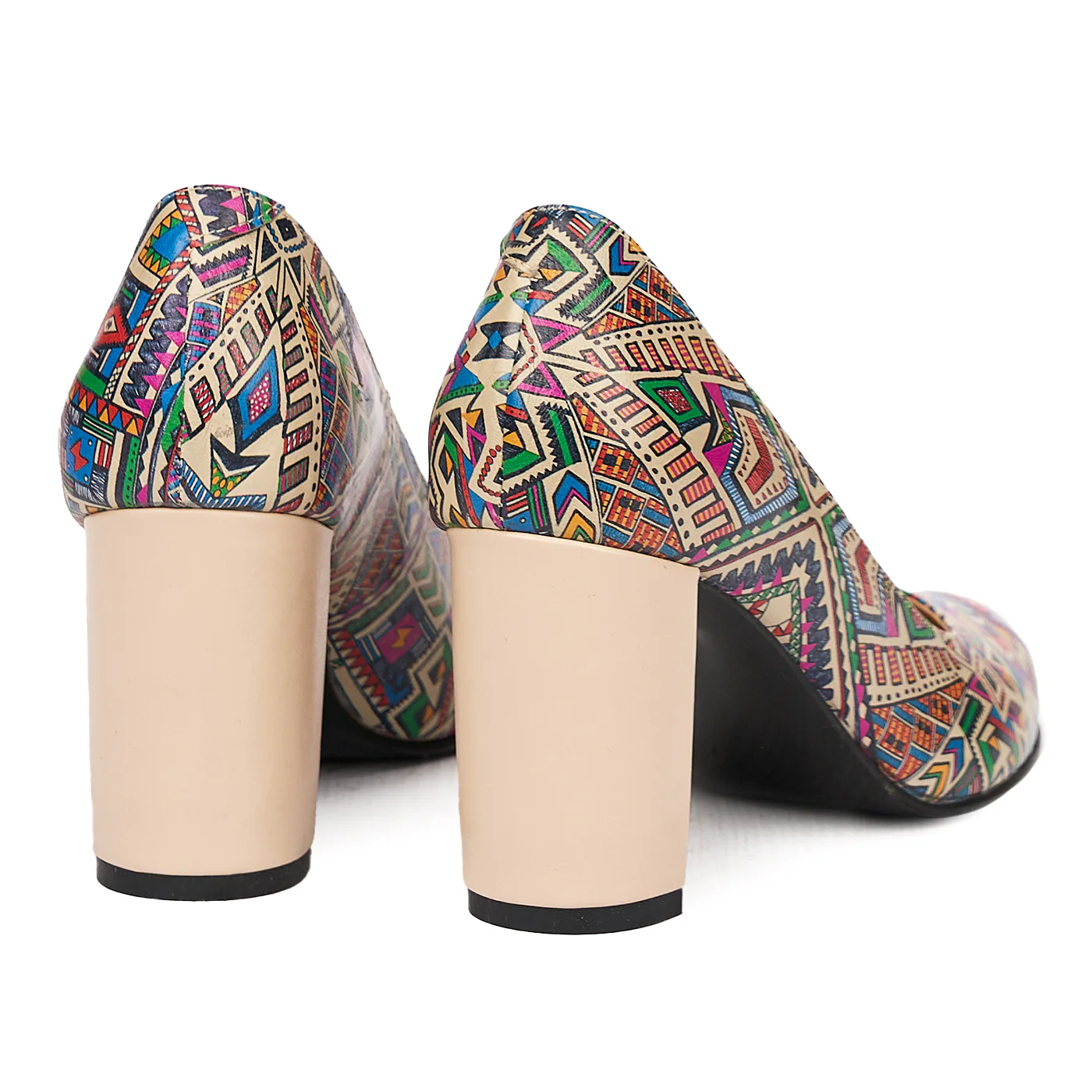 Pantofi Eleganti Toc Gros din Piele Naturala 9204 - Image 3