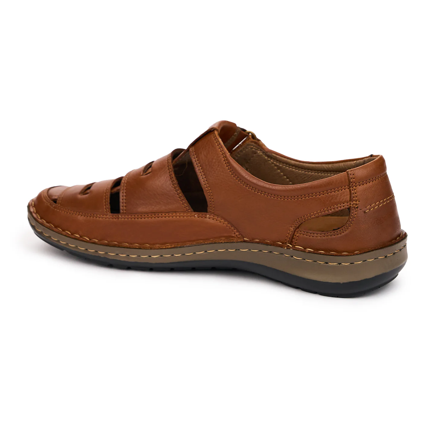 Pantofi Maro Piele Naturala Perforata Casual 7316 - Image 3