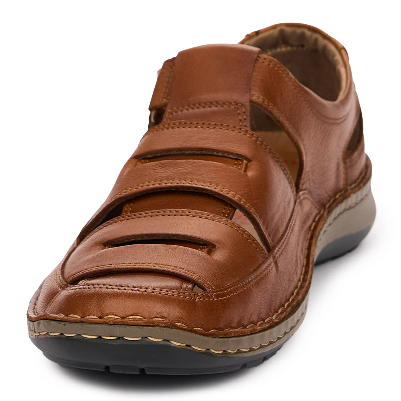 Pantofi Maro Piele Naturala Perforata Casual 7316 - Image 4