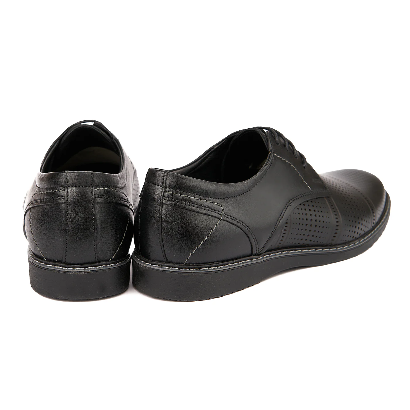 Pantofi Negri Barbat Casual din Piele Naturala 0222 - Image 2