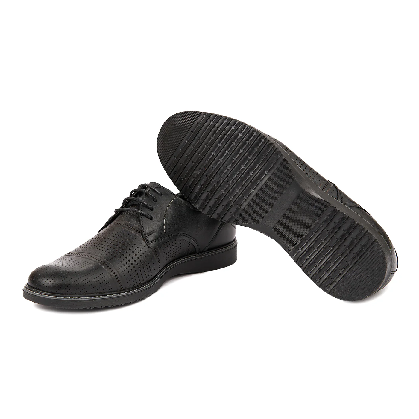 Pantofi Negri Barbat Casual din Piele Naturala 0222 - Image 3