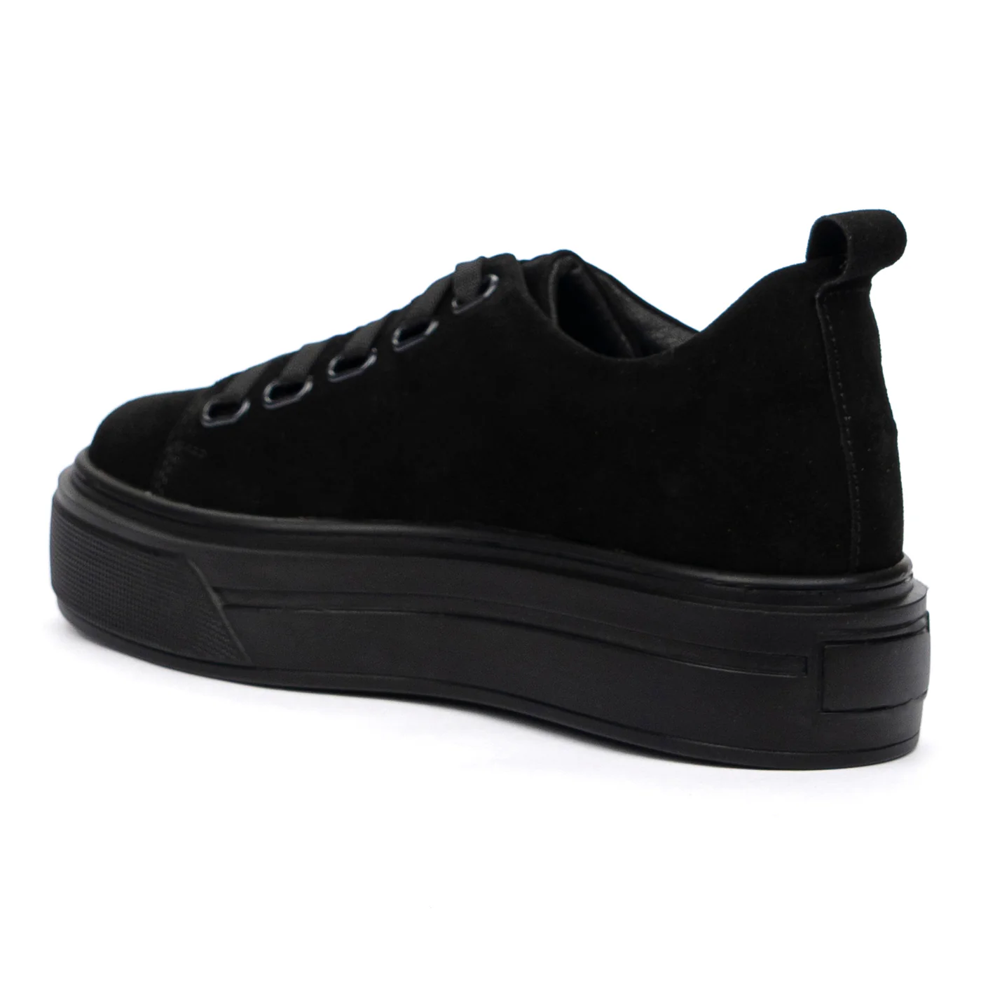Pantofi Negri Dama Casual din Piele Naturala cu Talpa 4 Cm 8562 - Image 3