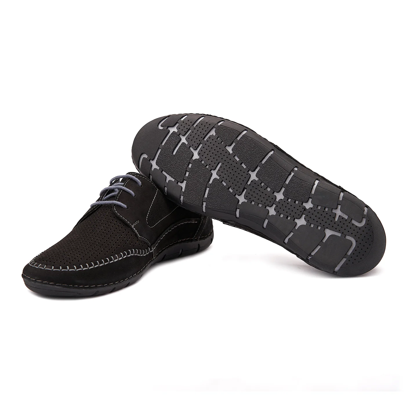 Pantofi Piele Barbati Casual Negri 0109 - Image 3